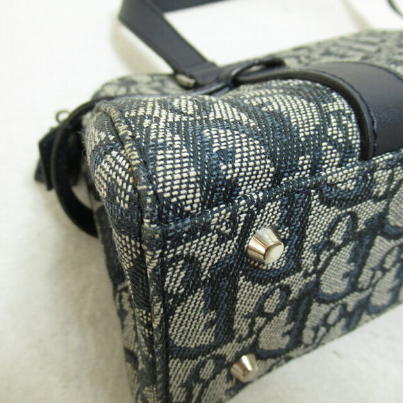 Dior Trotter Handbag Canvas Navy Blue khaki Green - Picture 7 of 8